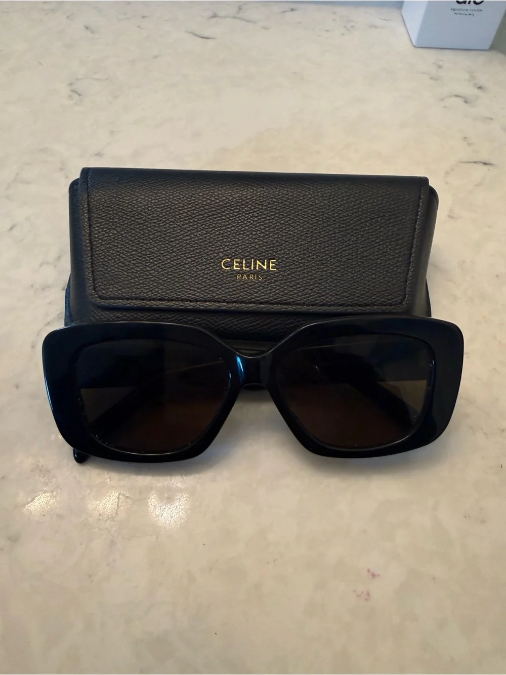 Celine Black Oversized Square Frame Sunglasses